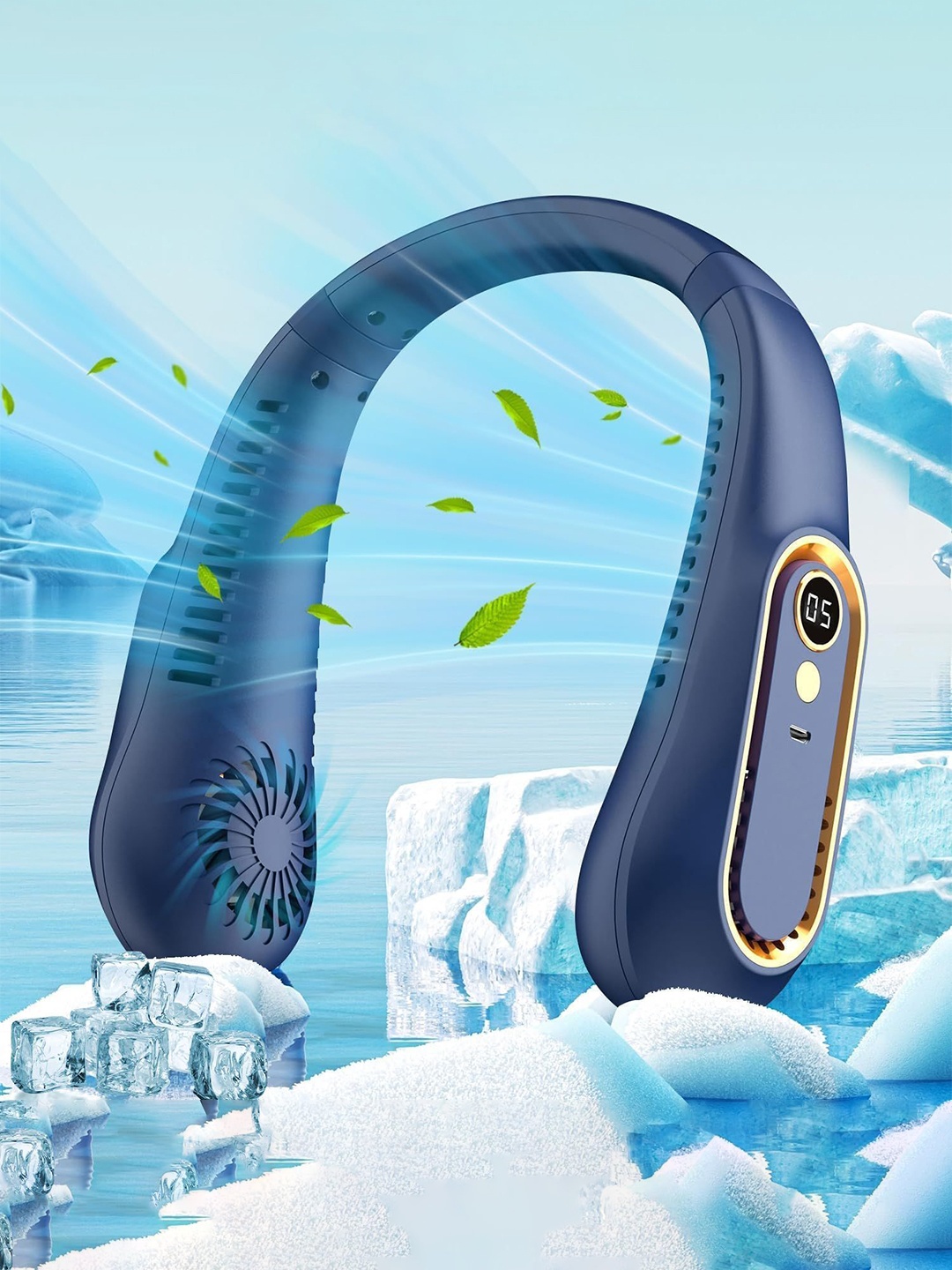 

Sasimo Blue Portable and Rechargable 3 Blades Table Fan