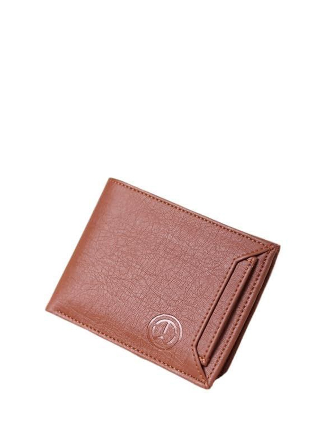 

TnW Men Cut Work Two Fold Wallet, Tan