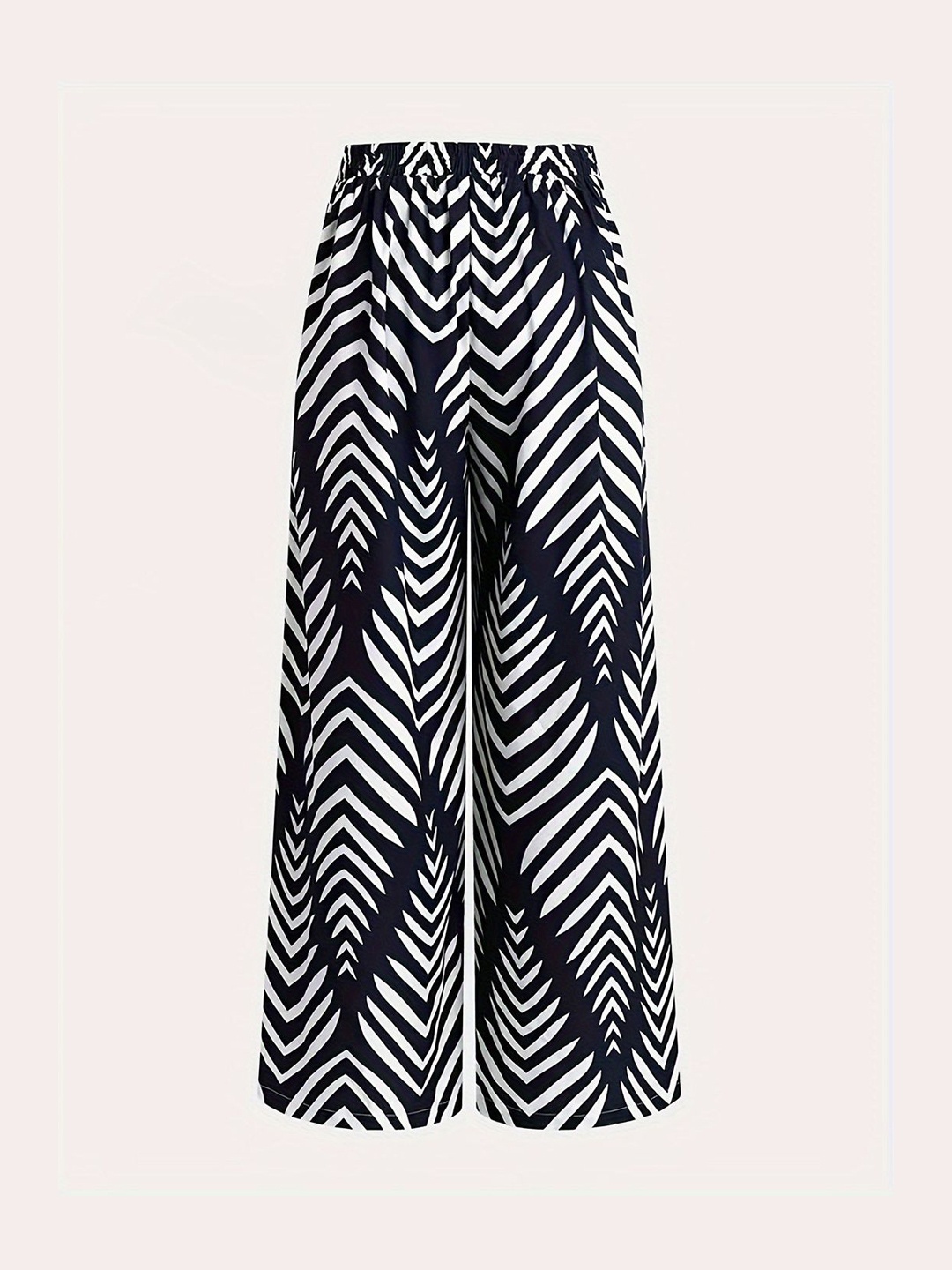 

YK Girls Printed Smart Slim Fit Trousers, Black