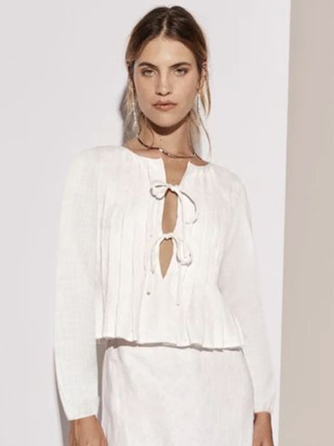 

LULU & SKY Striped Cotton Top, White