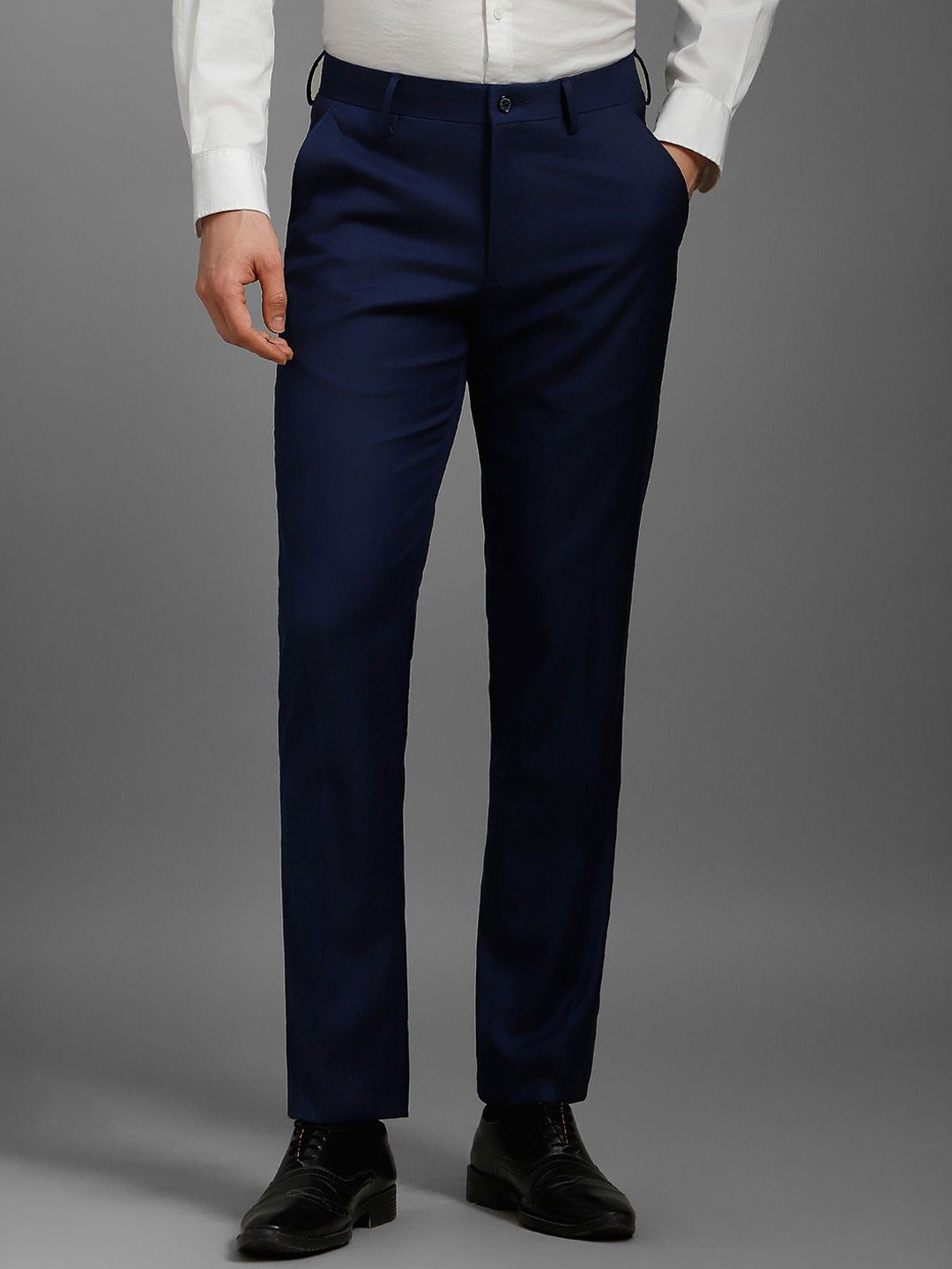 

Louis Philippe Men Slim Fit Trousers, Navy blue