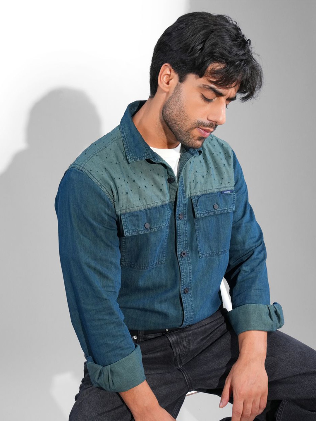 

Estilocus Men Standard Opaque Casual Shirt, Green