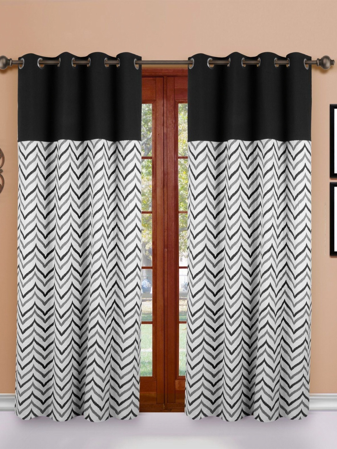 

Dekor World Multicoloured Set of 2 Door Curtain, Multi
