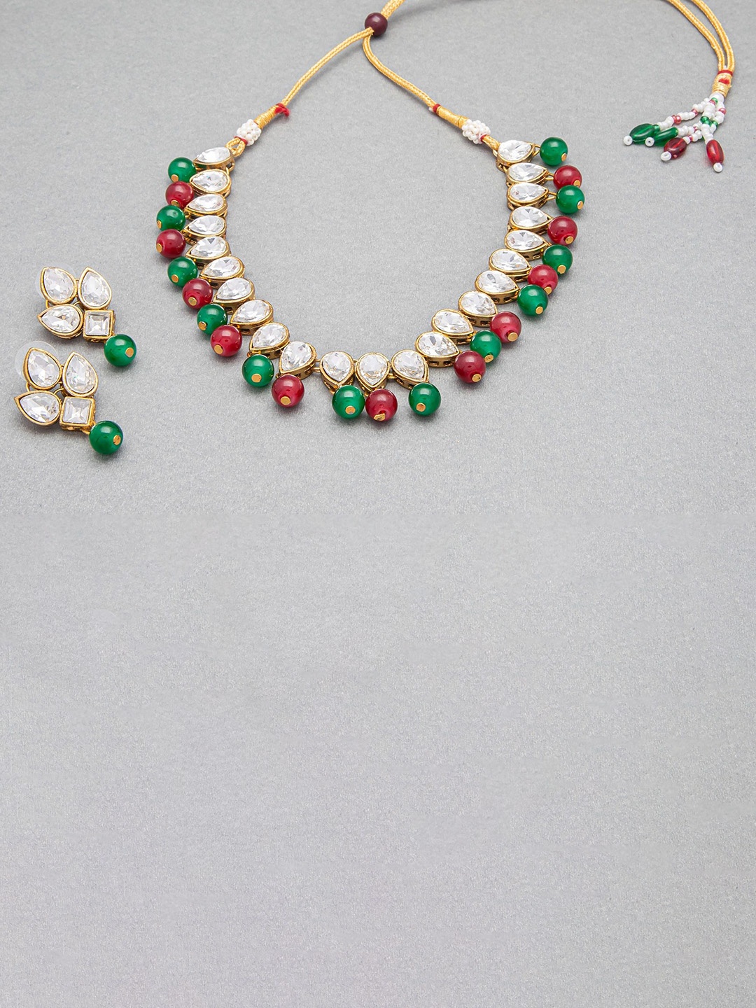 

VIPY HANGER Stone Studded Jewellery Set, Gold