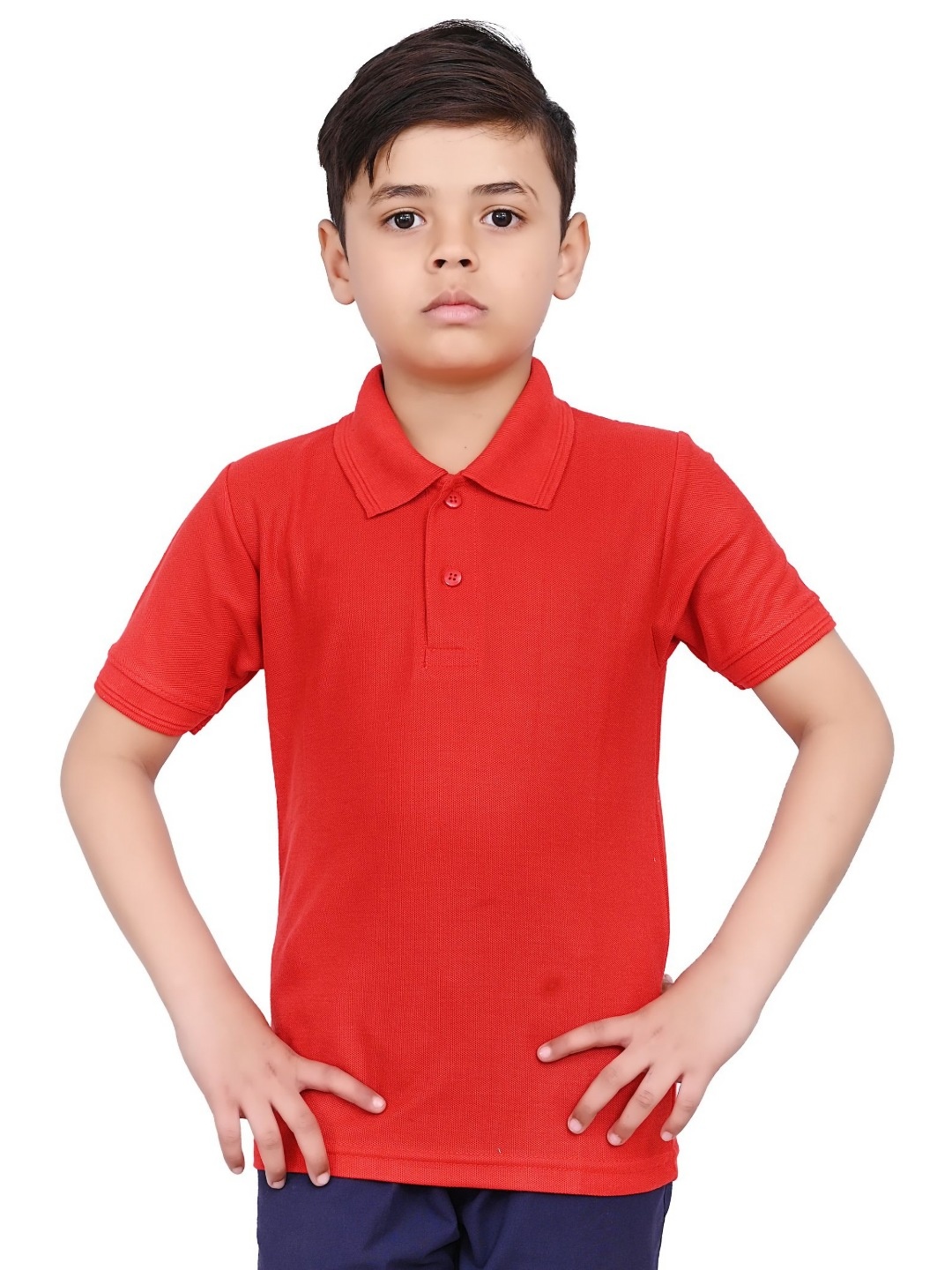 

BAESD Kids Polo Collar T-shirt, Red