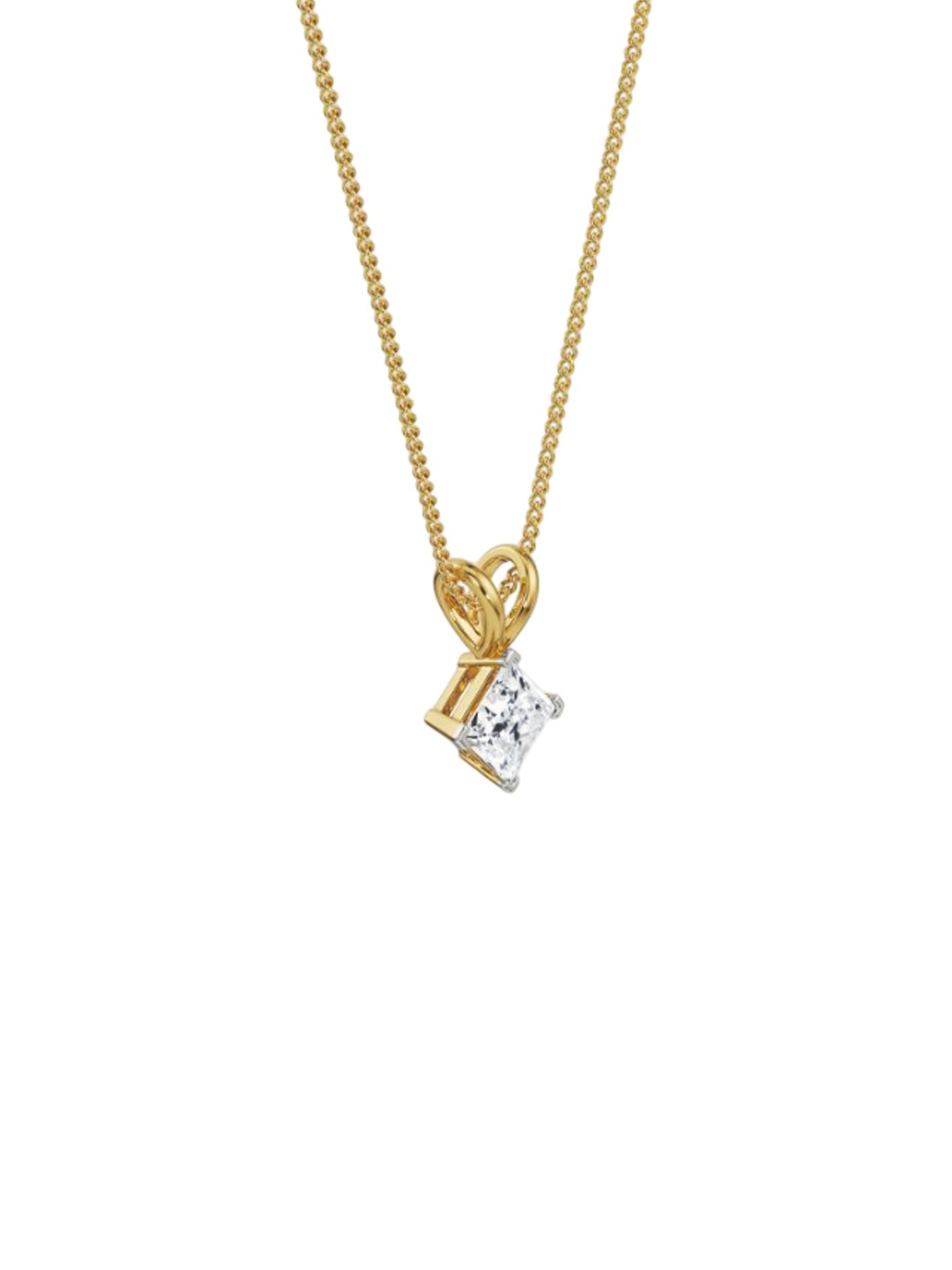 

Emori 2 CT Princess Lab Grown Diamond Pendant, Yellow