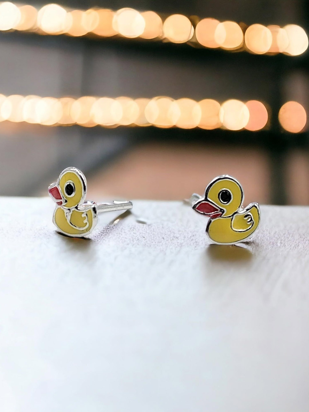 

AMONROO Animal Shaped Studs Earrings, Yellow