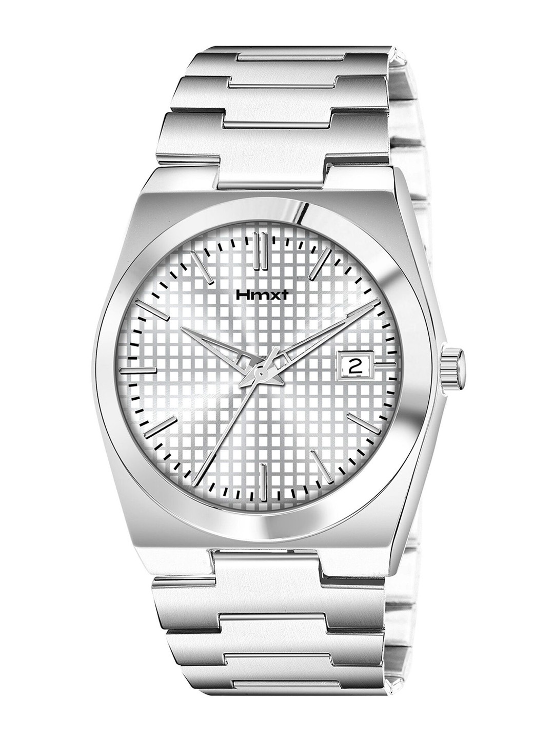 

HMXT Men Printed Dial & Stainless Steel Straps Analogue Watch HMXT-155, Silver