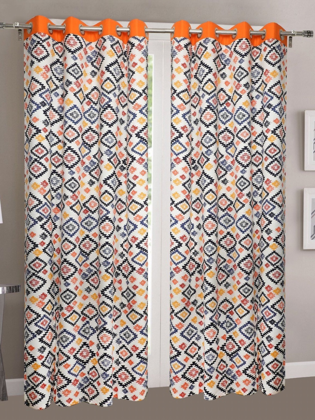 

Dekor World Multicoloured Set of 2 Door Curtain, Multi