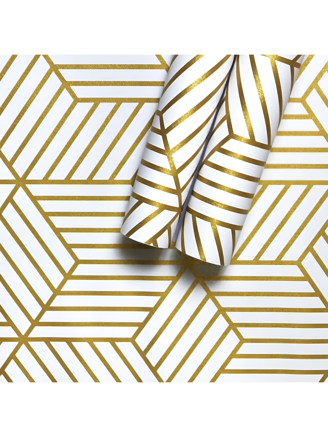 

Aura White Striped Waterproof & Oil-Proof Self Adhesive Wallpaper