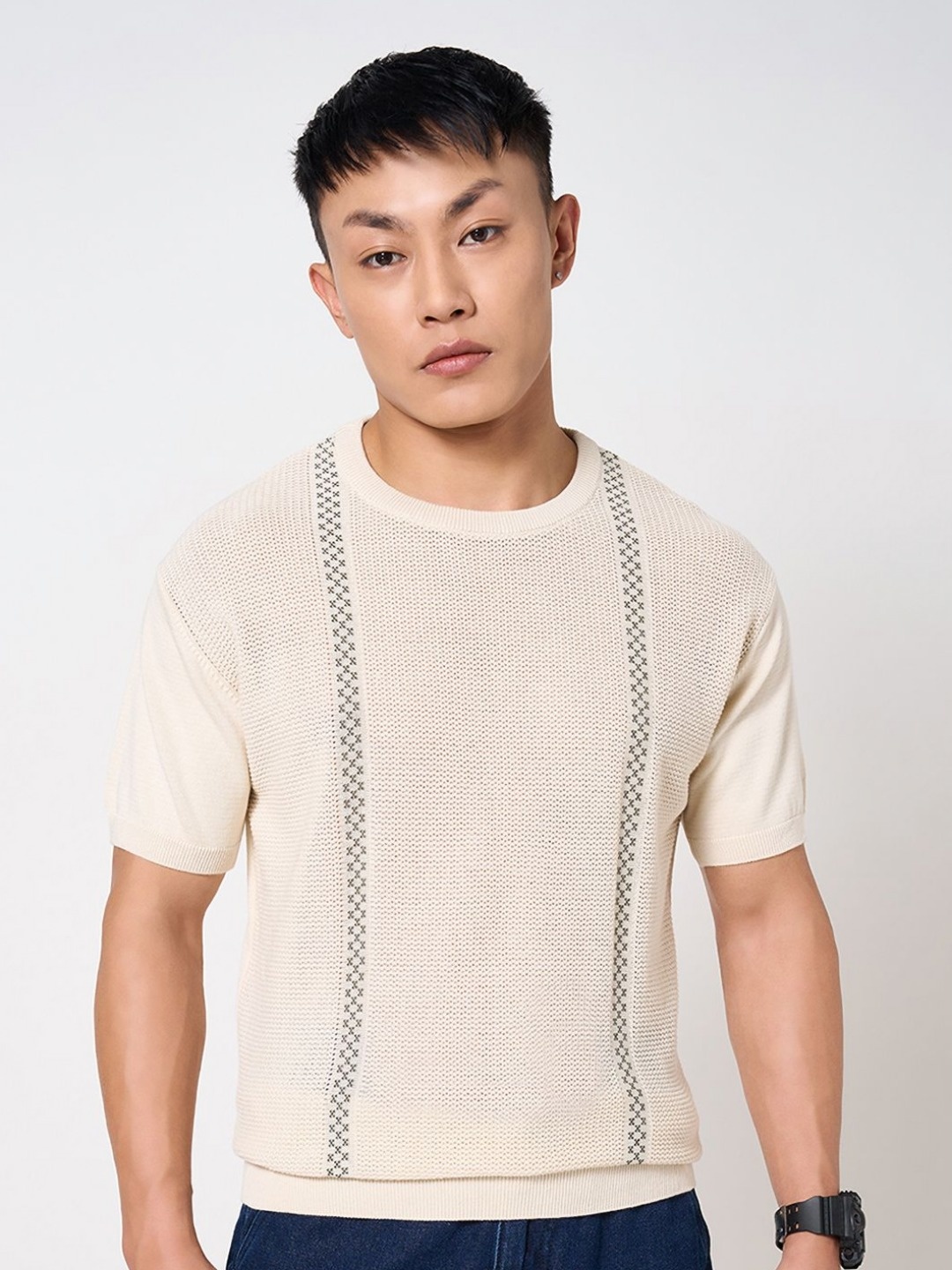 

People Men Slim Fit T-shirt, Off white