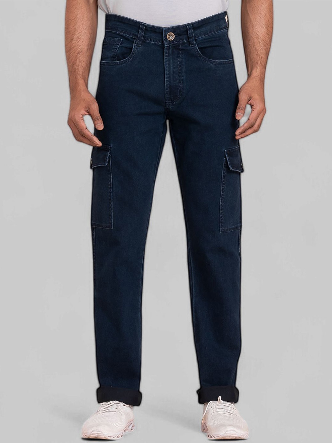 

Plounge Men Cargos Trousers, Blue