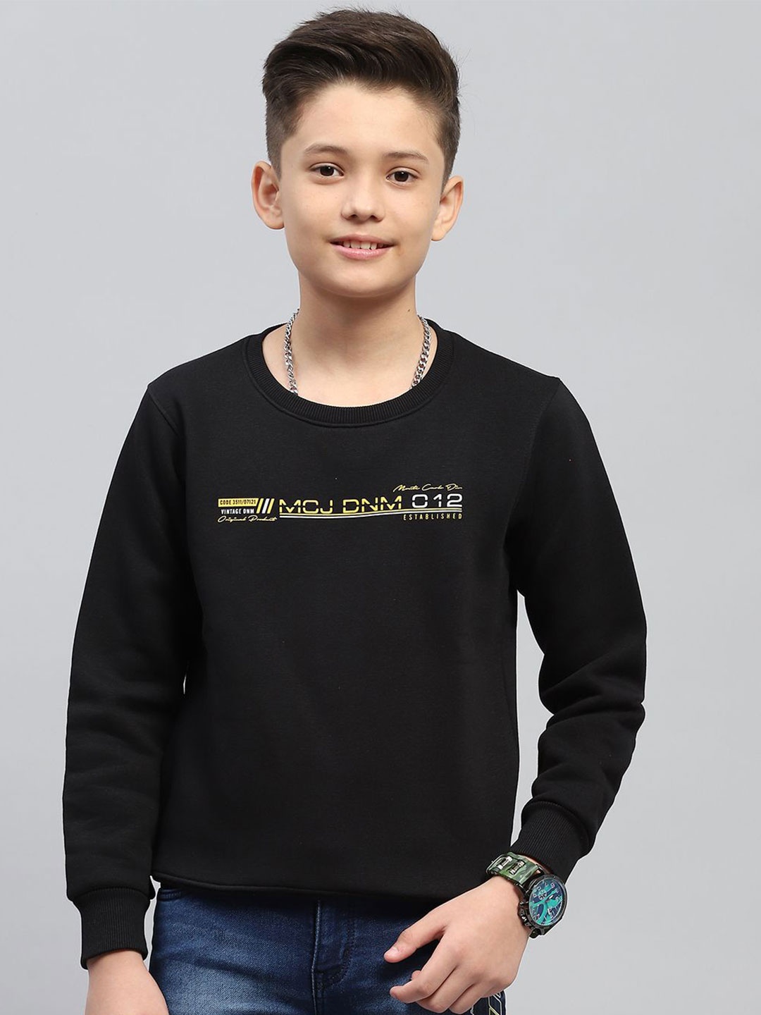 

Monte Carlo Boys Printed Sweatshirt, Black