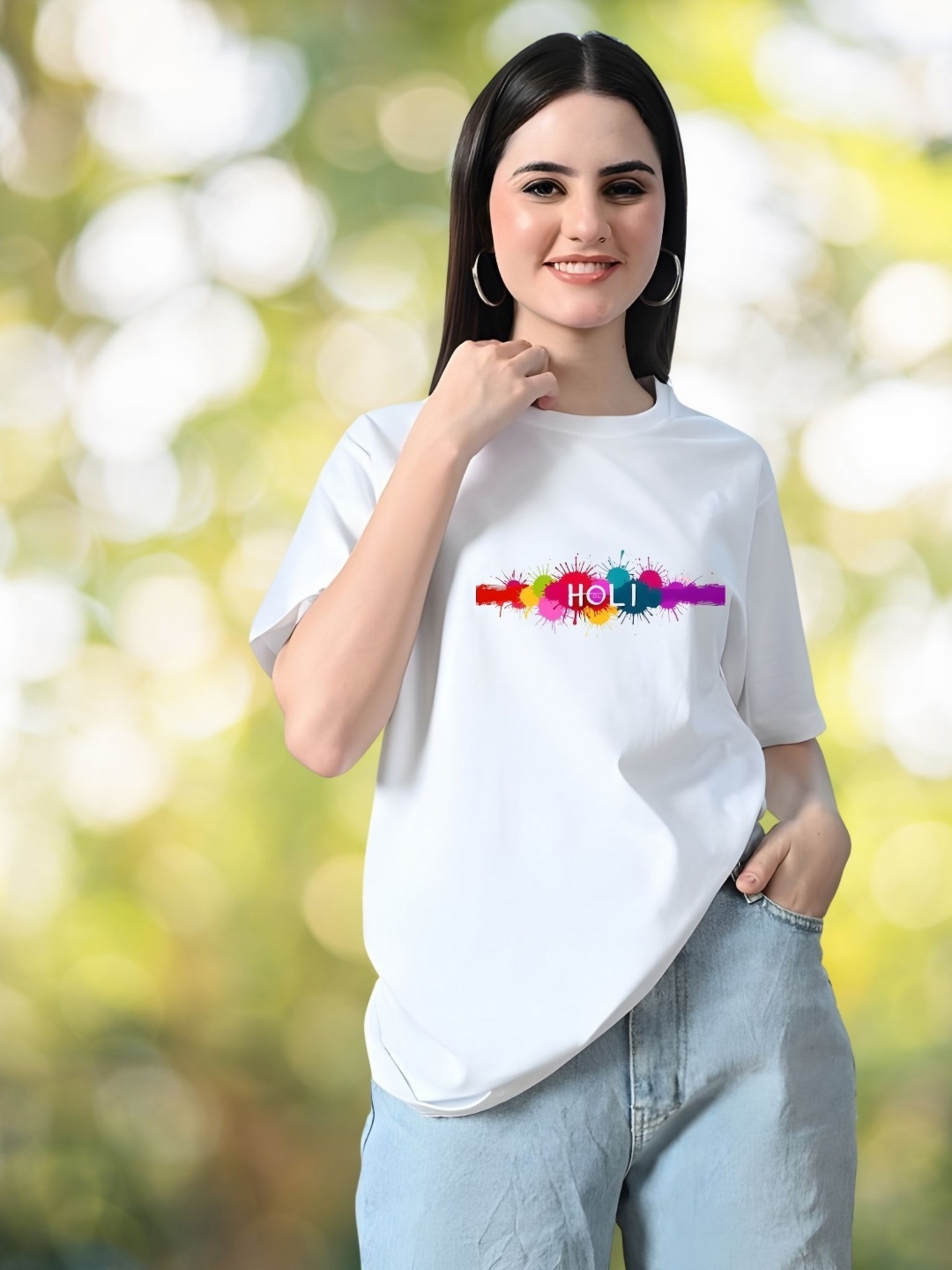 

TRENDSATTIRE Women T-shirt, White