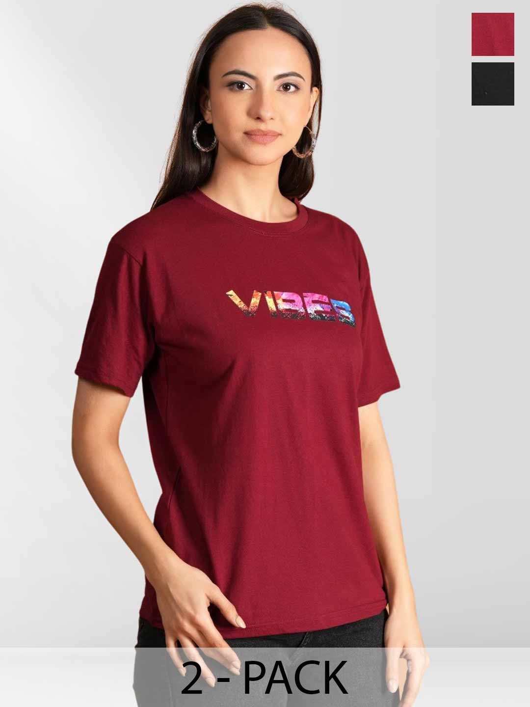

Belfry Women Typography 2 Printed Applique T-shirt, Multi