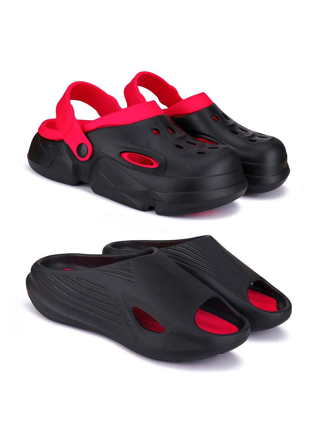 

BERSACHE Men Clogs, Red