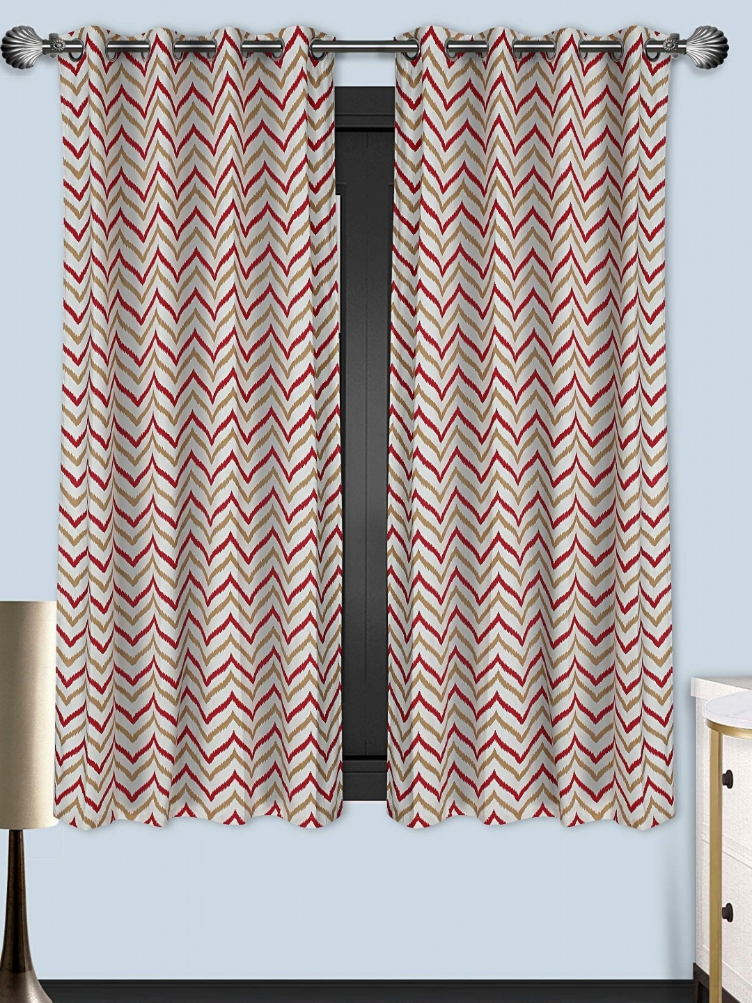 

Dekor World Multicoloured Set of 2 Window Curtain, Multi