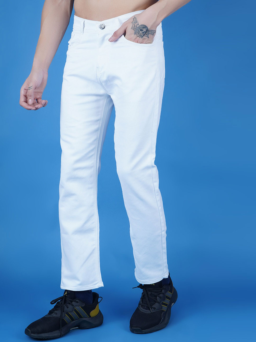 

Moda Rapido Men Classic Jeans, White