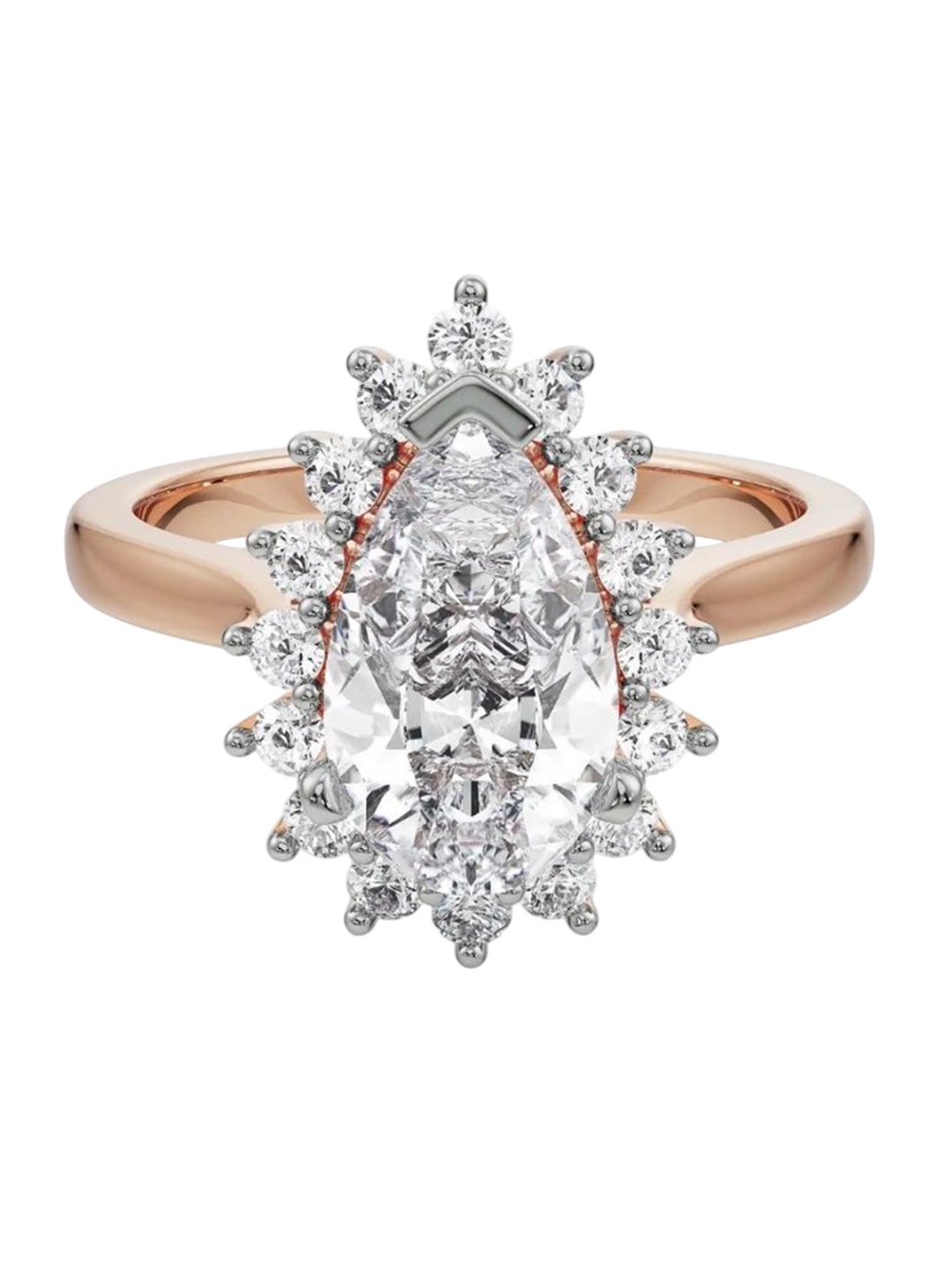 

Emori Regal Pear Engagement Ring, Rose gold