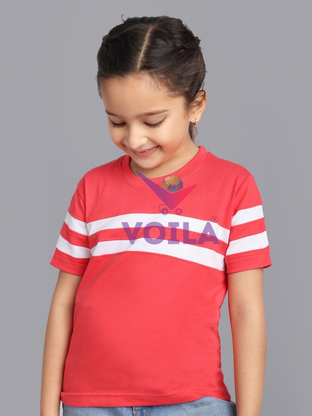 

Billion Girls Striped T-shirt, Pink
