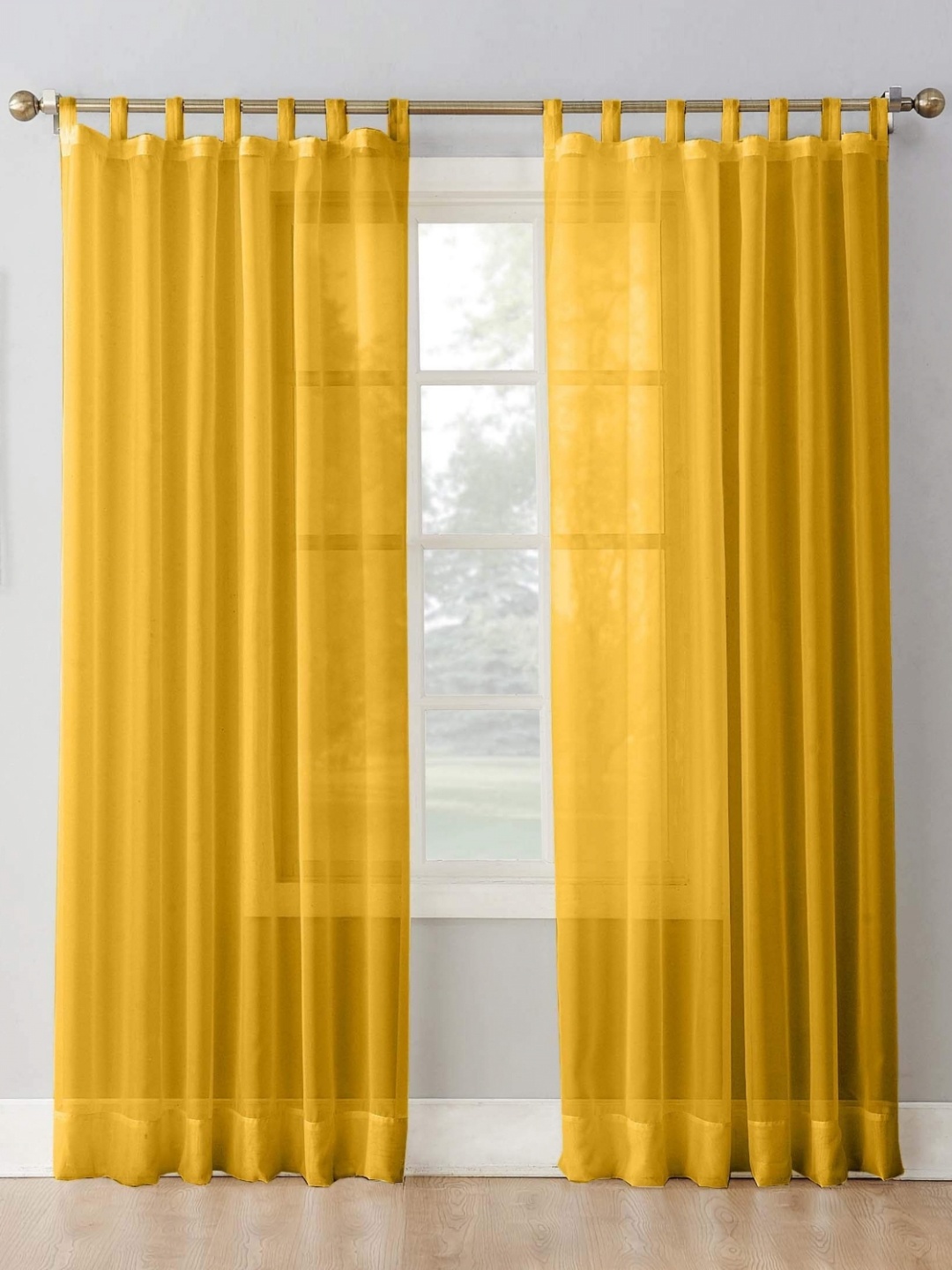 

Dekor World Multicoloured Set of 2 Sheer Window Curtain, Multi