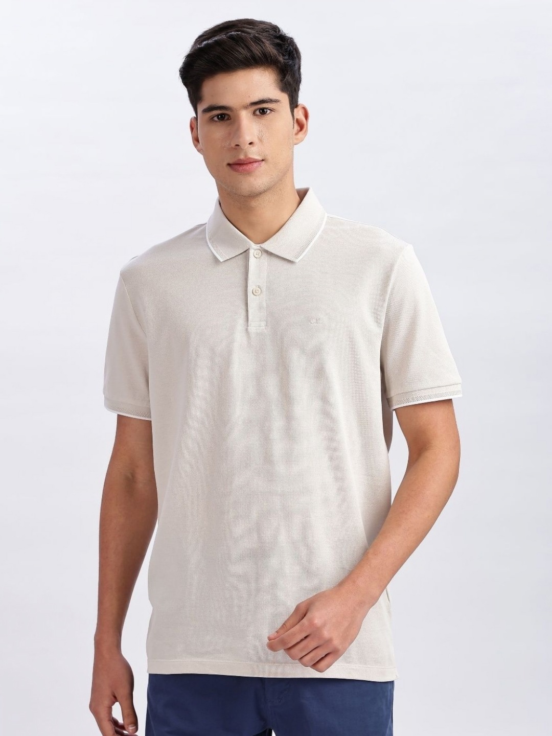 

Calvin Klein Jeans Men Polo Collar T-shirt, Beige