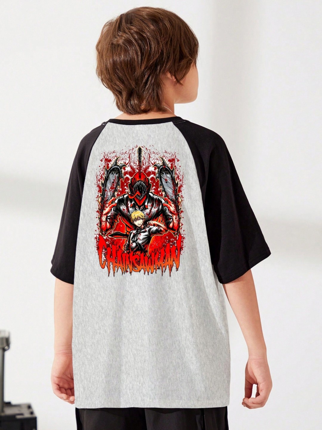 

LOCAVESTIR Boys Printed T-shirt, Grey