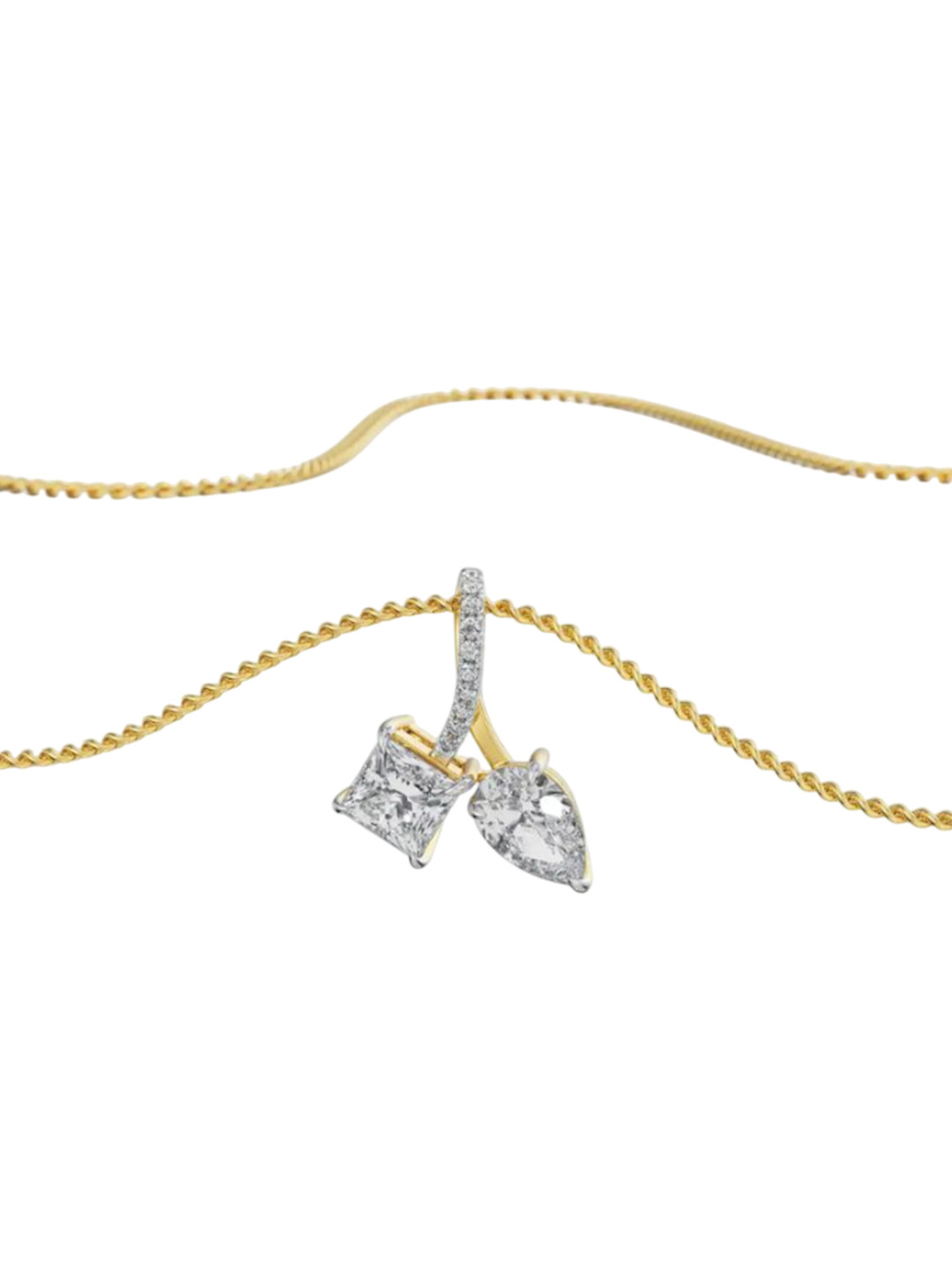 

Emori Square Pear Diamond Pendant, Yellow