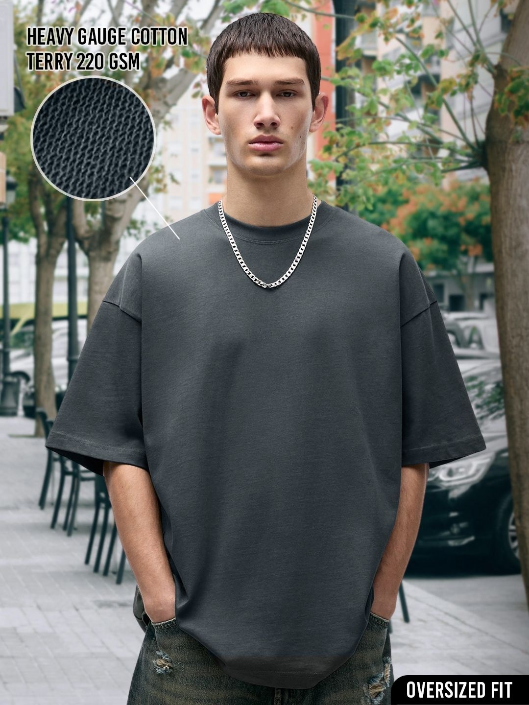

PRONK Men T-shirt with Mask, Grey