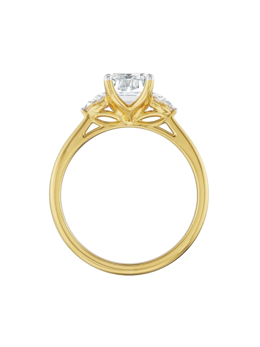 

Emori Three Stone Bridal Ring, Gold