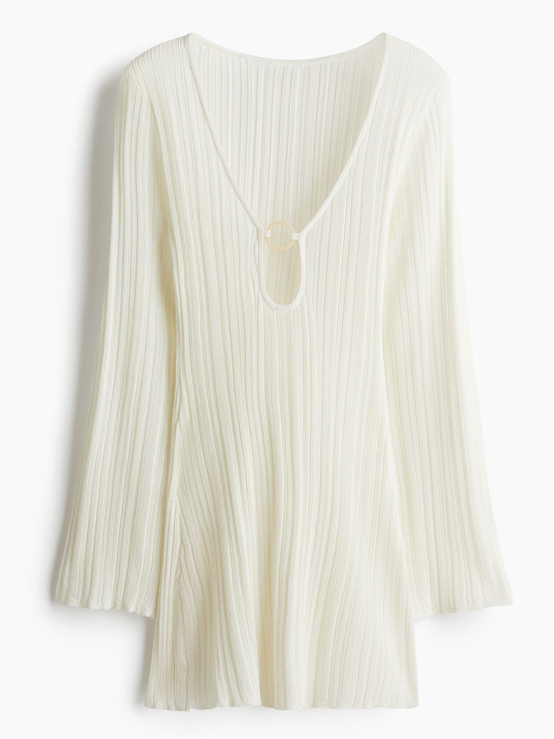 

H&M Rib-Knit Beach Dress, White