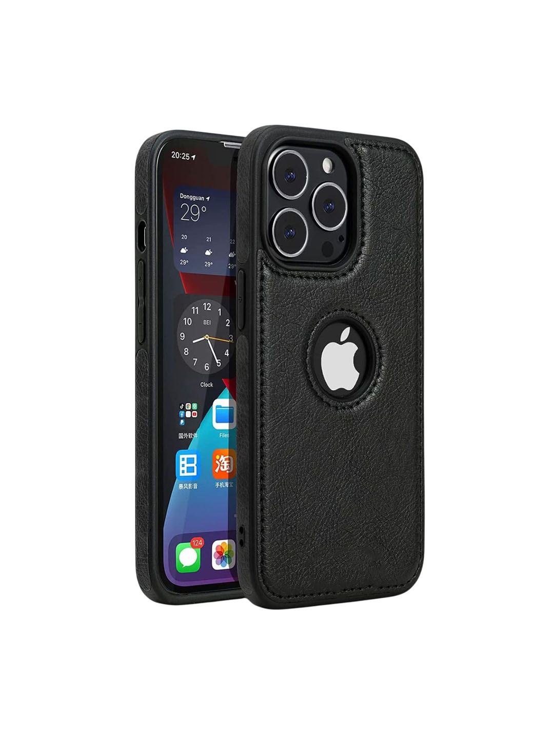 

LIRAMARK Solid Printed iPhone 13 Pro Max Back Case Mobile Accessories, Black