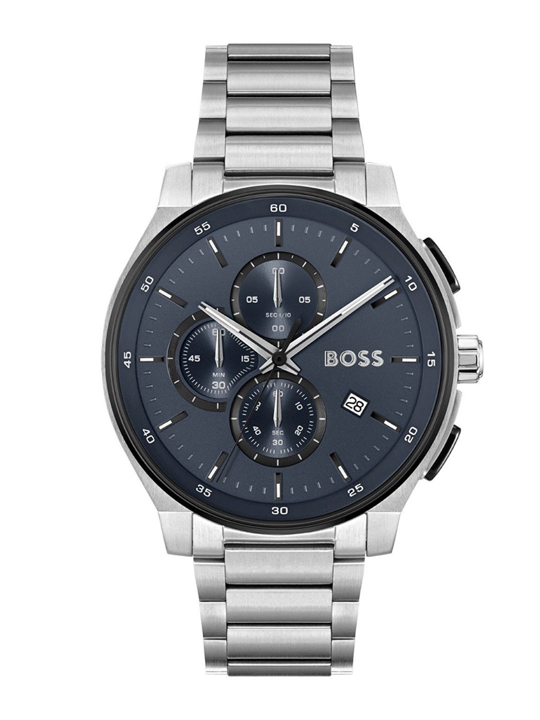 

BOSS Men Dial & Stainless Steel Bracelet Style Straps Analogue Watch 1514189, Blue