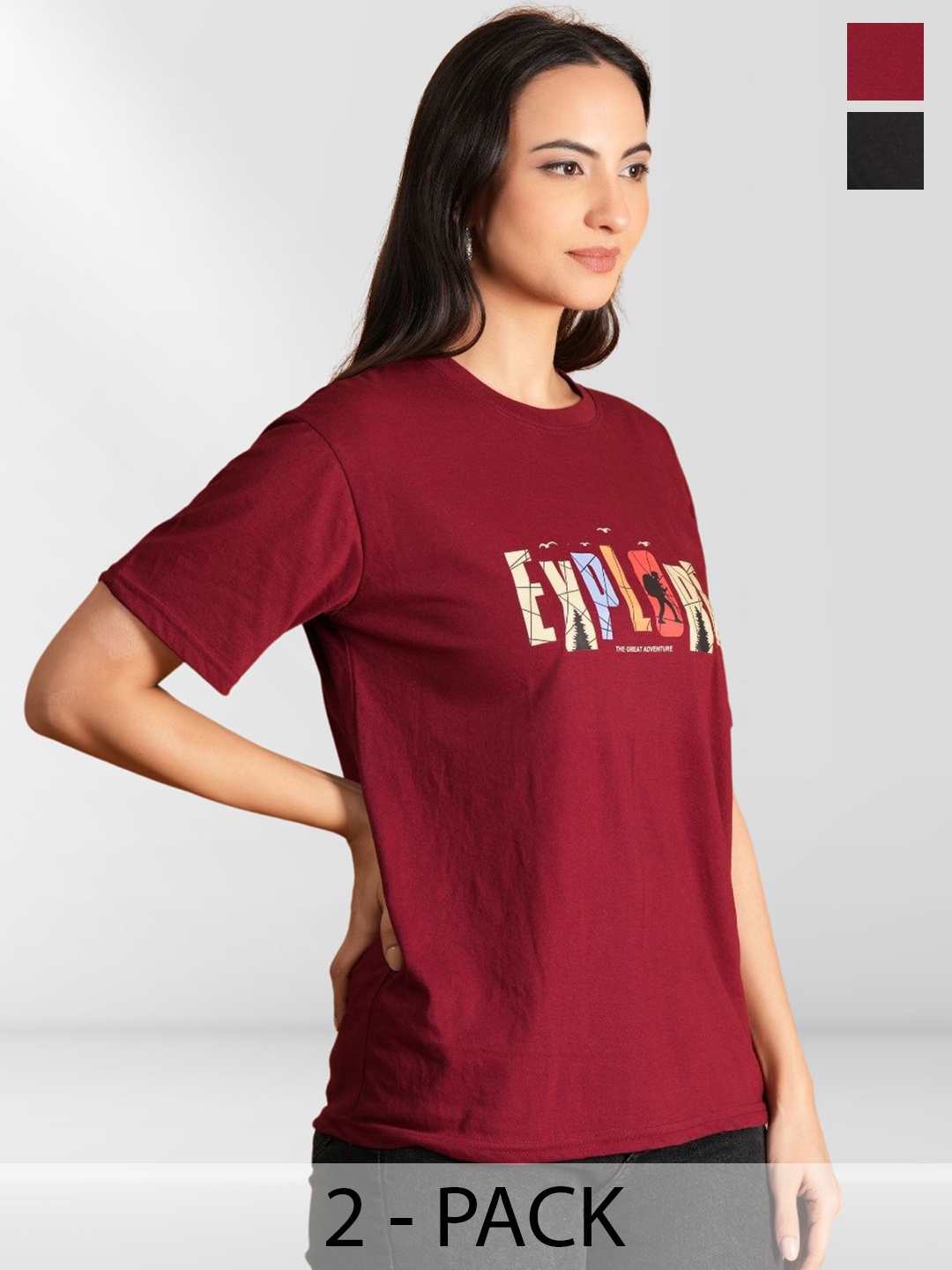 

Belfry Women Typography 2 Printed Applique T-shirt, Multi