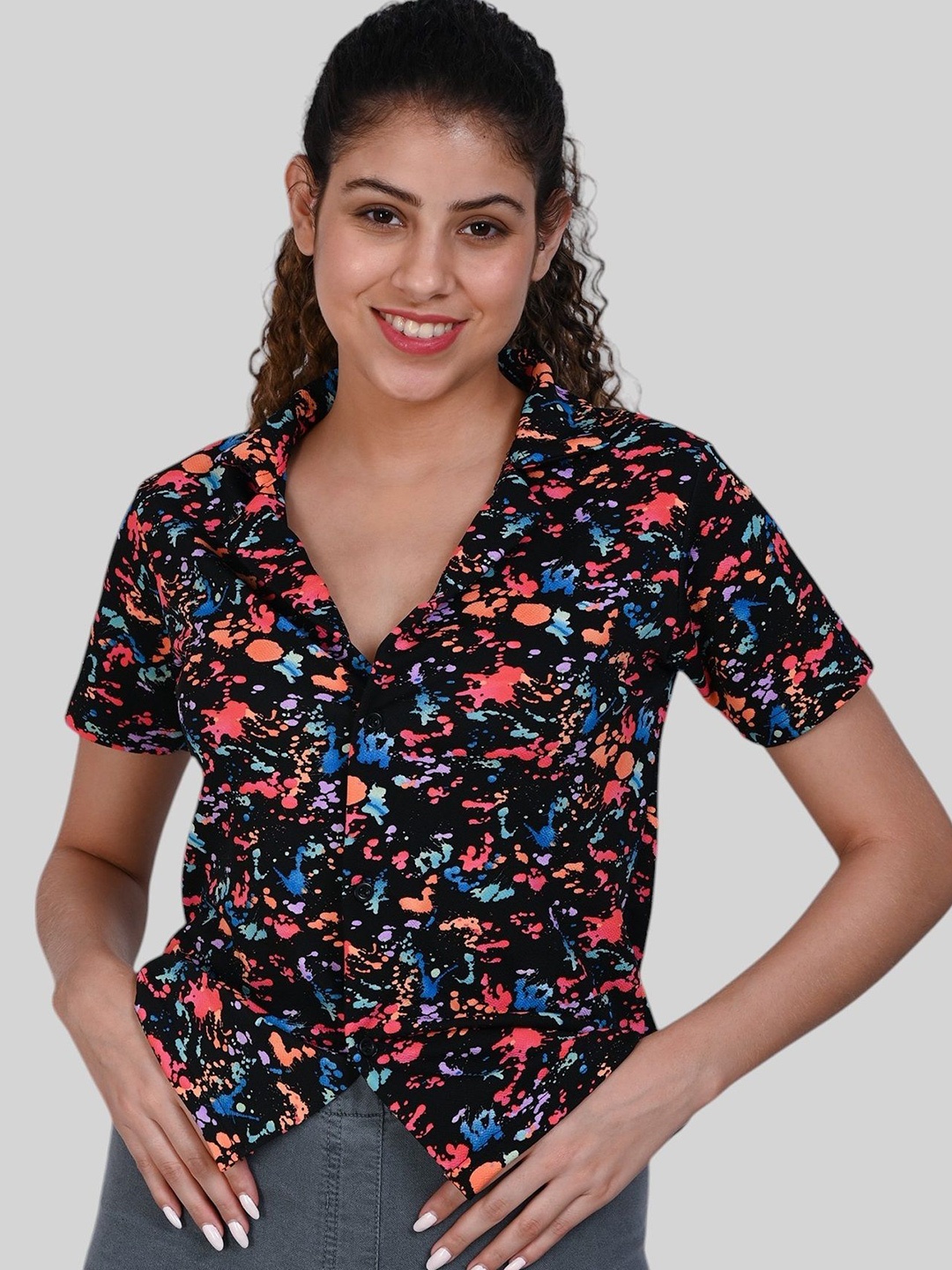 

TRAQUILA Women Comfort Opaque Printed Casual Shirt, Multi