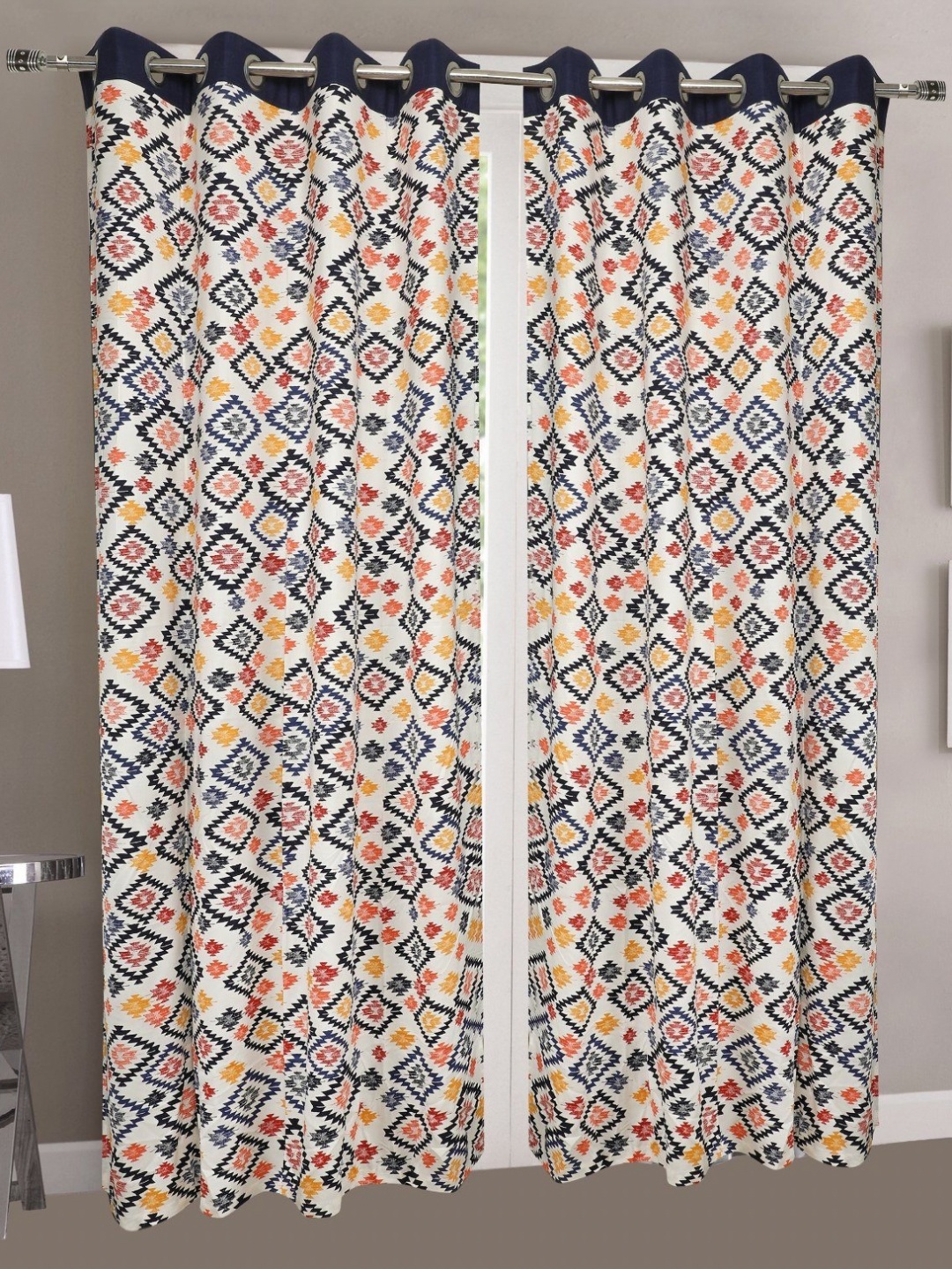 

Dekor World Multicoloured Set of 2 Long Door Curtain, Multi