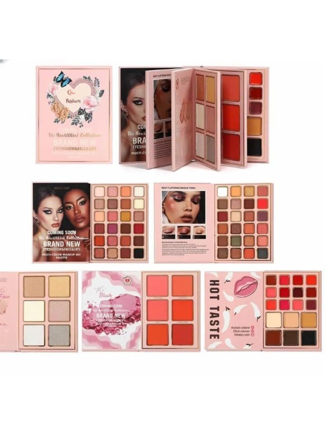 

VBA 5 In 1 Book Style Foldable Long Wearing Highly Pigmented Make Up Kit - 20 g, Pink