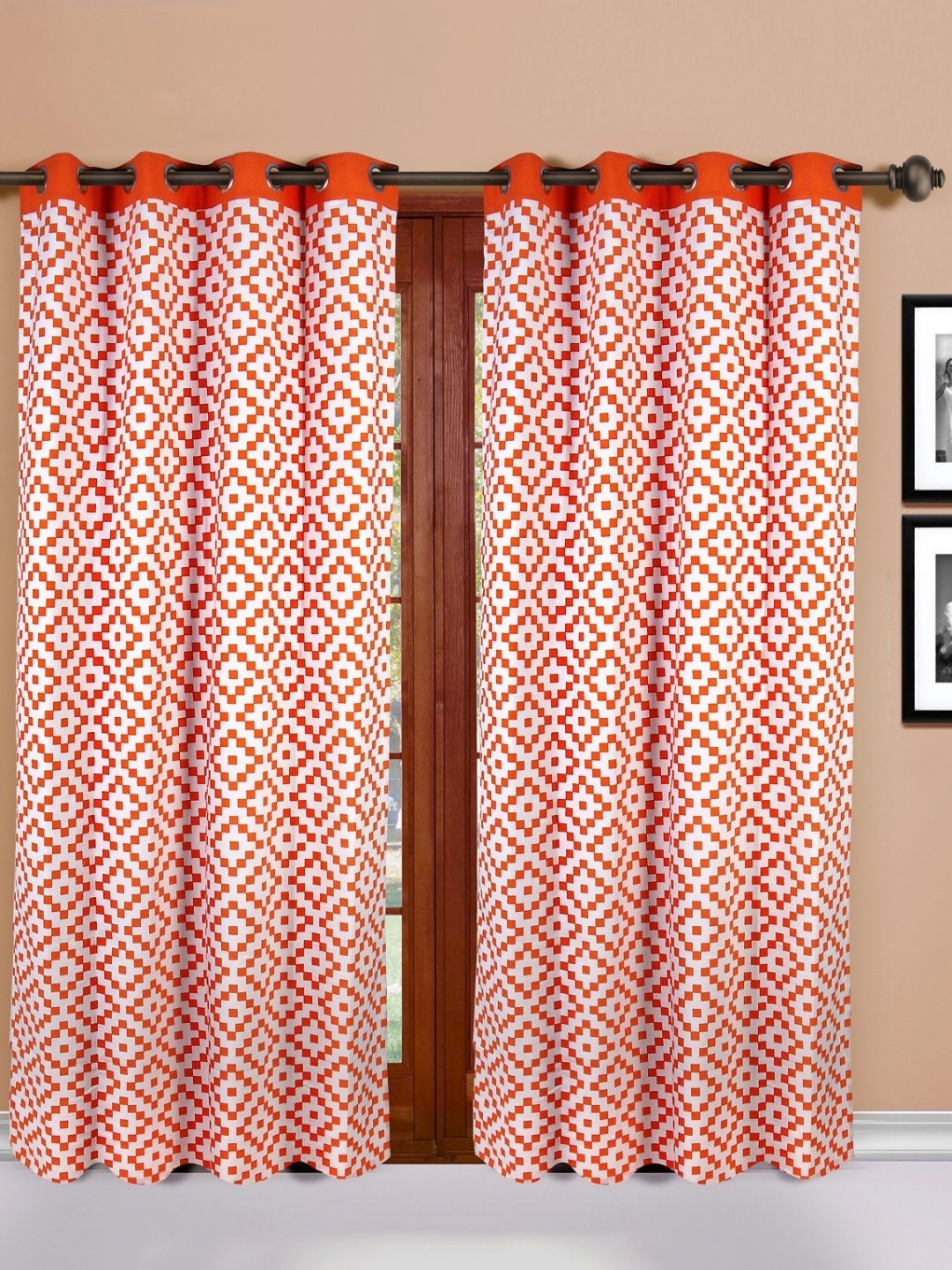 

Dekor World Multicoloured Set of 2 Long Door Curtain, Multi