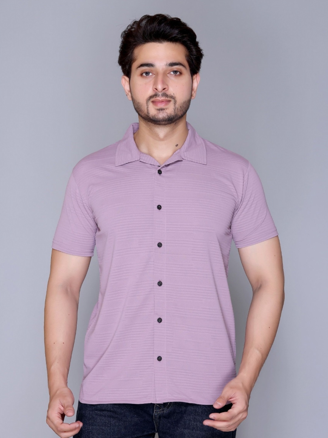 

Yoorix Men Polo Collar T-shirt, Pink