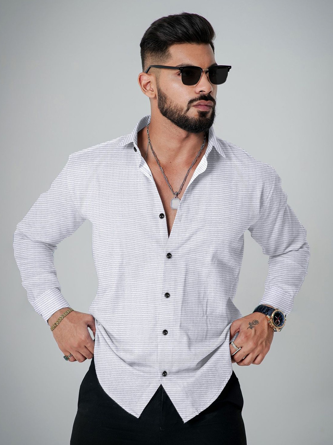 

IKON FASHION Men Original Opaque Casual Shirt, White