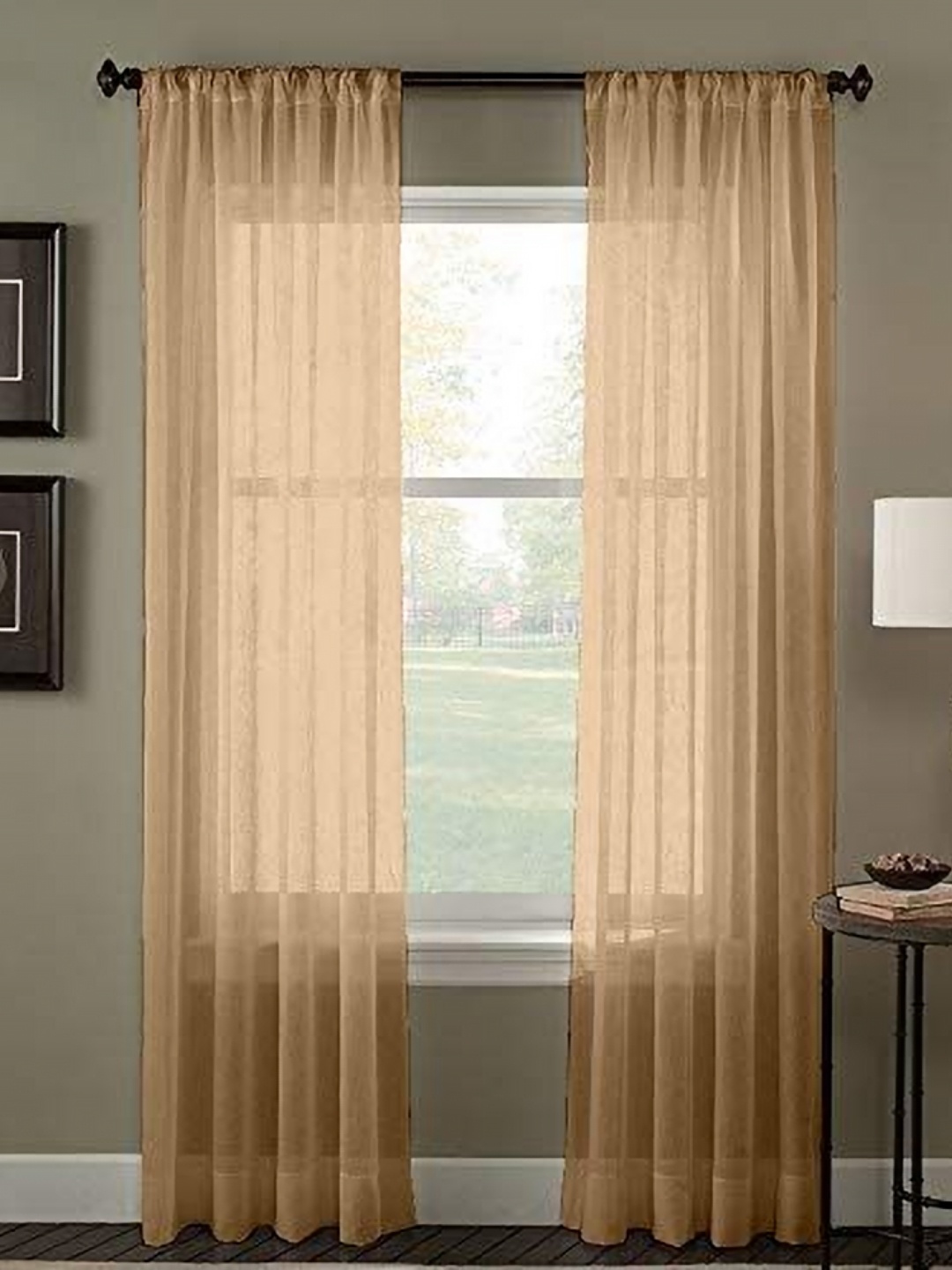 

Dekor World Multicoloured Set of 2 Sheer Long Door Curtain, Multi