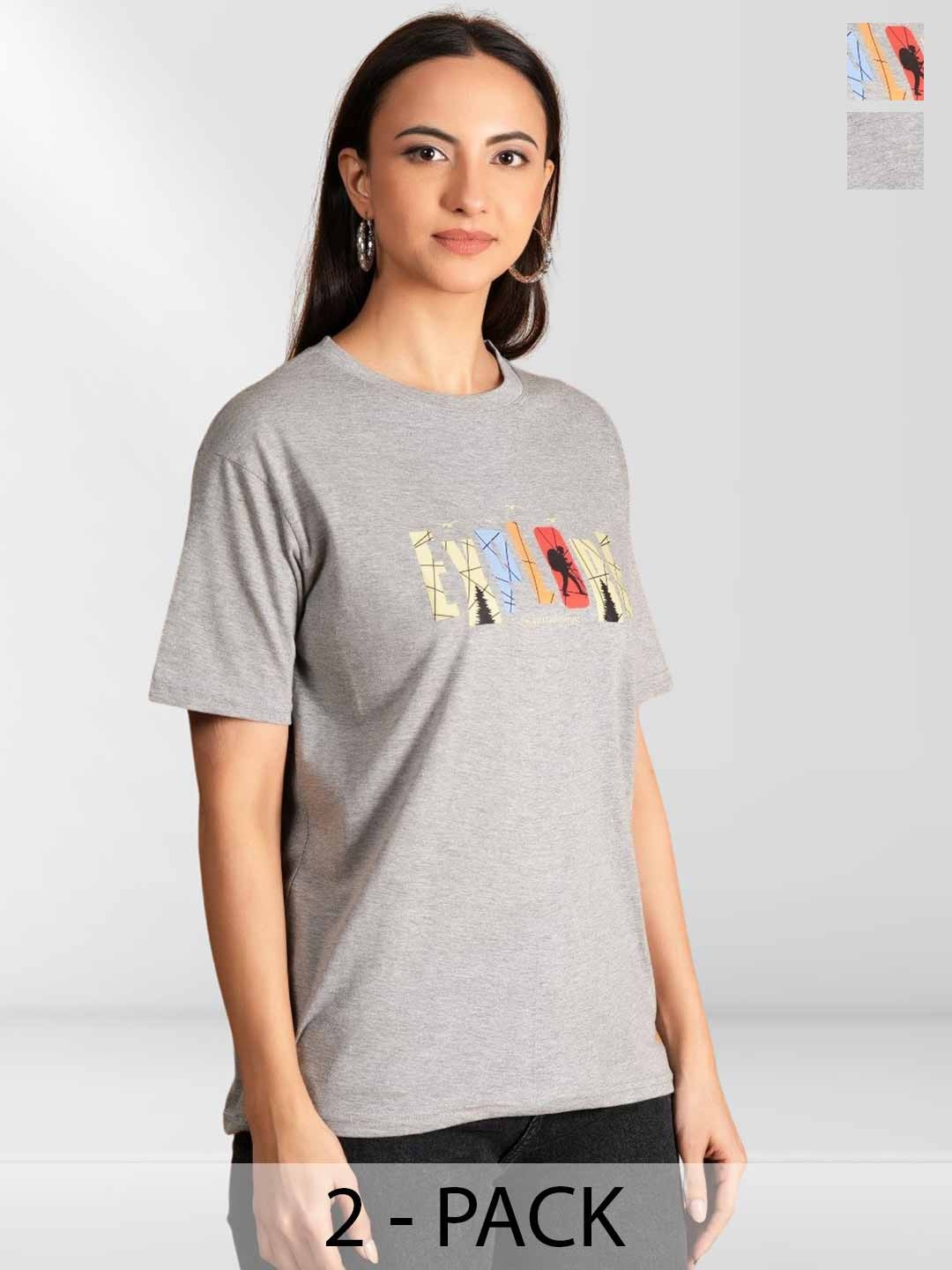 

Belfry Women 2 Printed Applique T-shirt, Multi