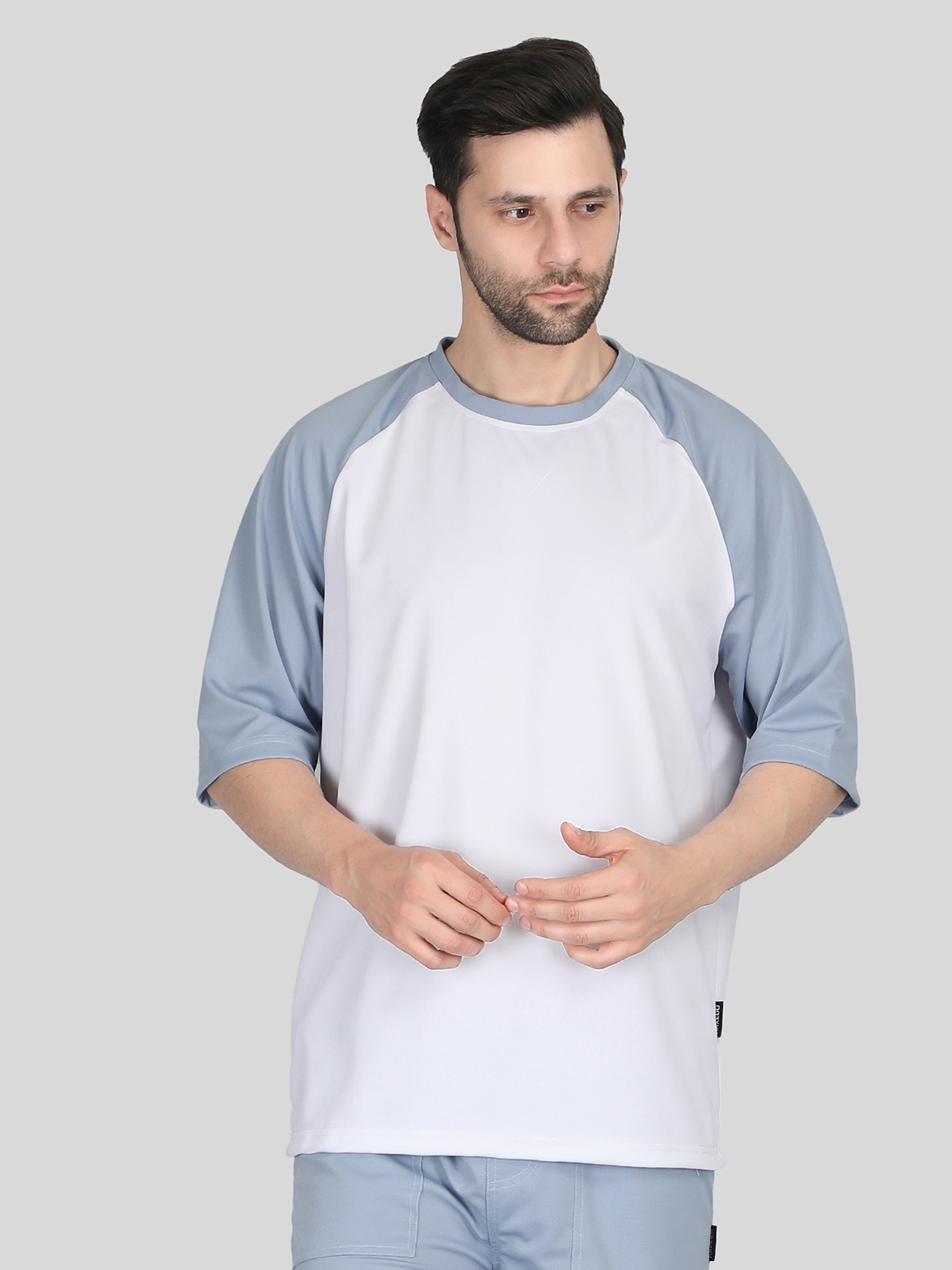 

Raxedo Men Dry-Fit Travel-Ready Raglan T-Shirt, White
