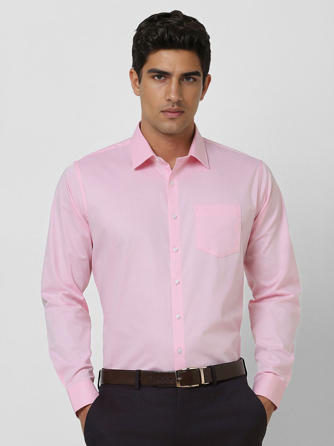 

Van Heusen Men Slim Fit Opaque Party Shirt, Pink