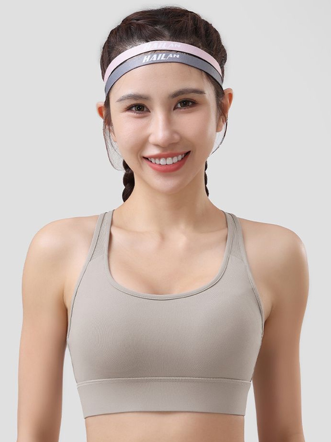 

LULU & SKY Bralette Crop Top, Grey