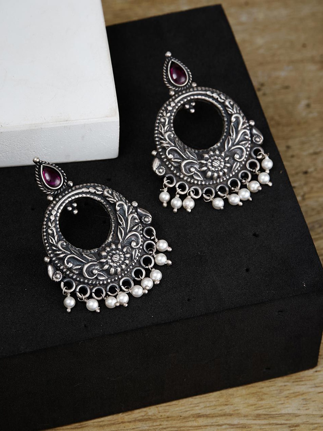 

Fabindia Contemporary Drop Earrings, Silver