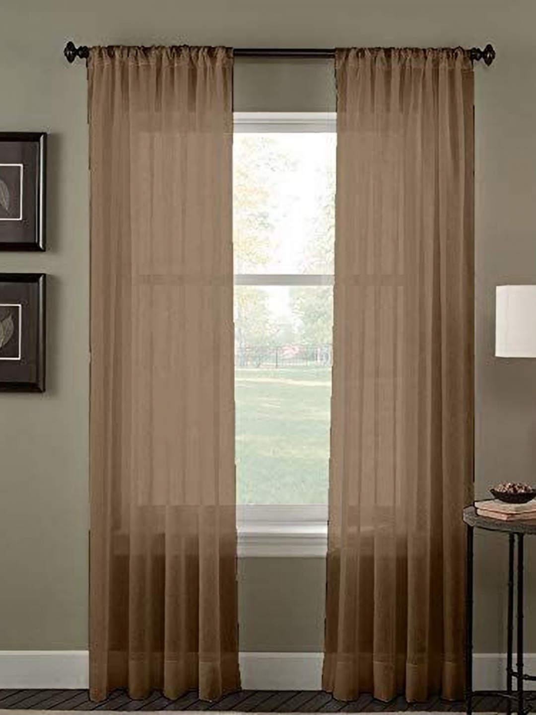 

Dekor World Multicoloured Set of 2 Sheer Window Curtain, Multi