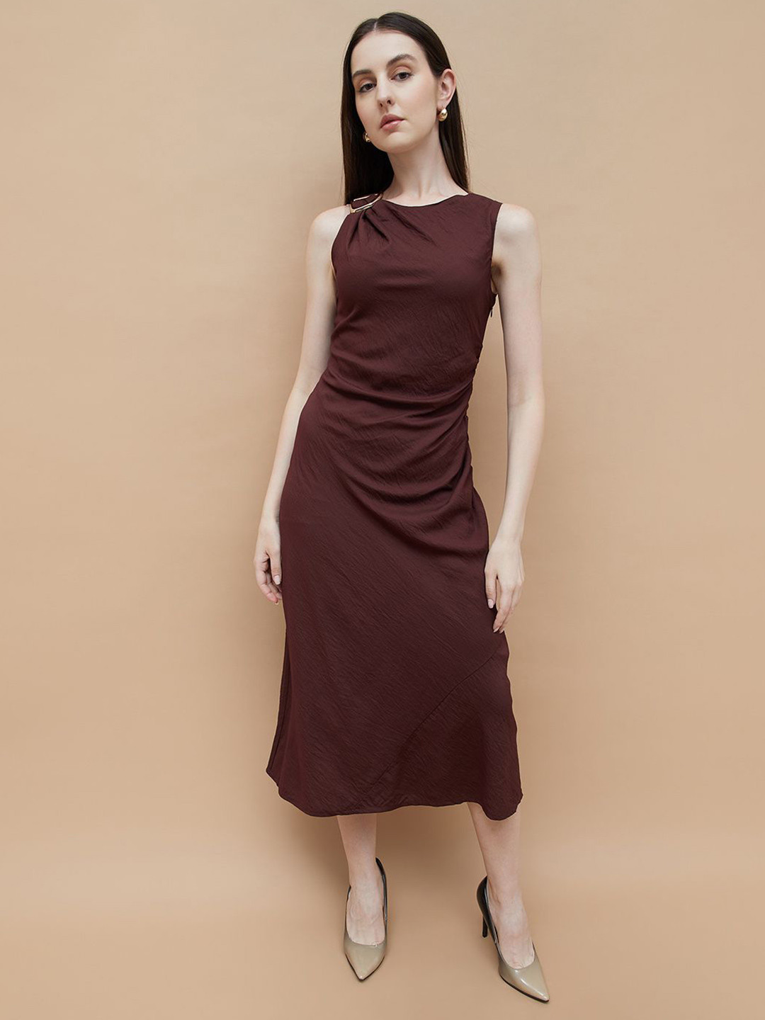 

CODE by Lifestyle A-Line Maxi Dress, Brown