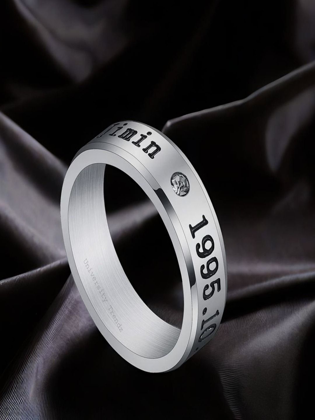

DIVASTRI Sterling Silver Sliver Plated BTS K-Pop-Star JIMIN Ring