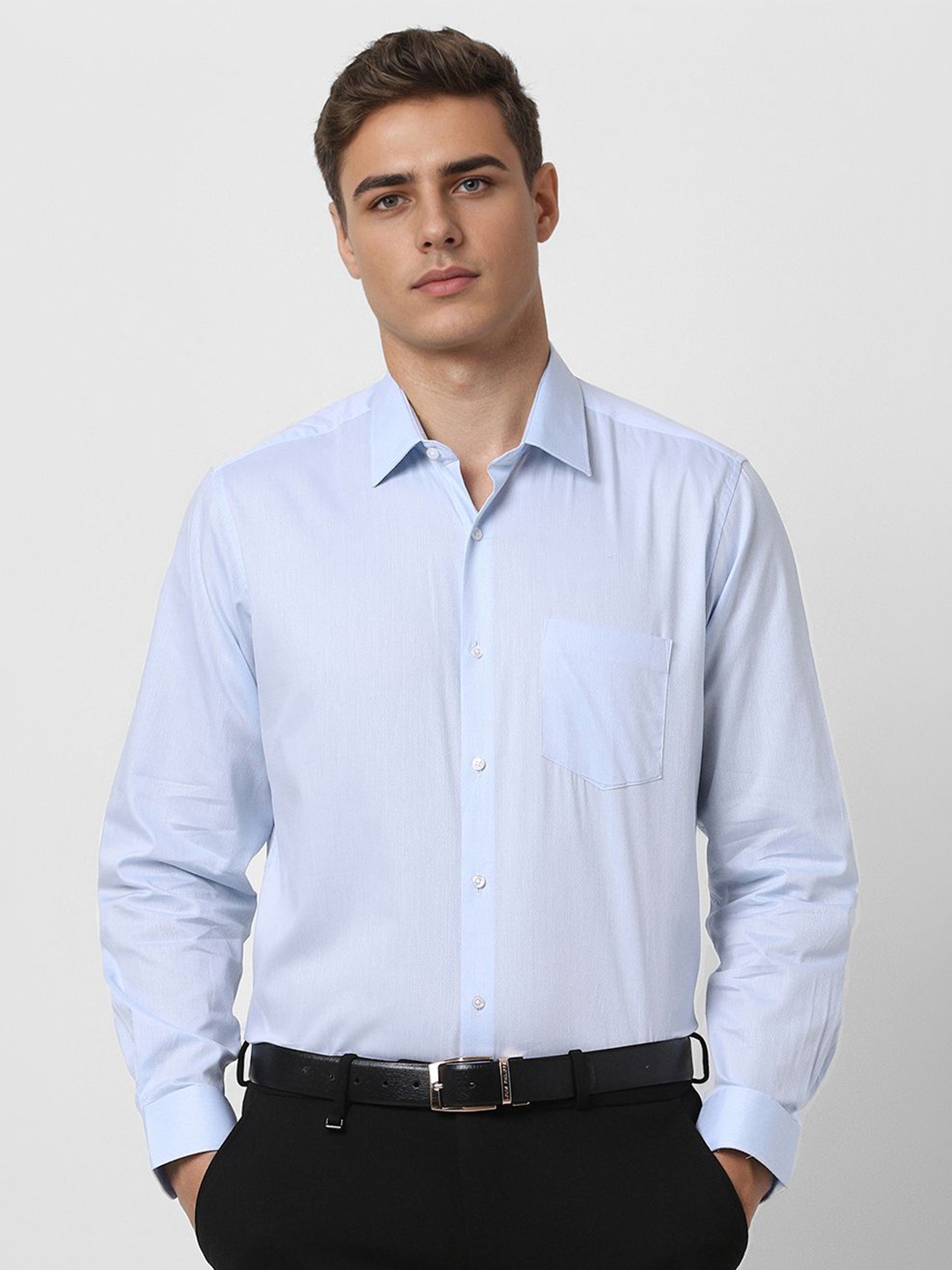 

Van Heusen Men Opaque Party Shirt, Blue